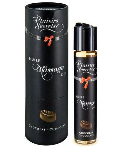Массажное масло с ароматом шоколада Huile de Massage Gourmande Chocolat - 59 мл., Plaisir Secret