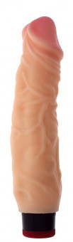 Вибратор-реалистик с крупными венами на поверхности REALSTUFF 8INCH VIBRATOR - 20,3 см., Dream Toys