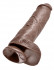 Коричневый фалоимитатор-гигант на присоске 11" Cock with Balls - 28 см., Pipedream Коричневый фалоимитатор-гигант на присоске 11" Cock with Balls - 28 см., Pipedream