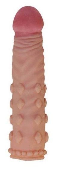 Телесная насадка-фаллос Super-Realistic Penis - 18 см. Телесная насадка-фаллос Super-Realistic Penis - 18 см.