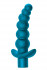 Бирюзовая анальная ёлочка с вибрацией Ecstasy - 14 см., Lola toys