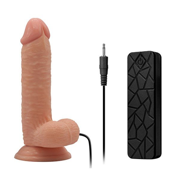 Телесный вибратор-реалистик на присоске REALSTUFF 6.5INCH DONG - 17 см., Dream Toys