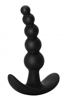 Чёрная анальная пробка Bubbles Anal Plug - 11,5 см., Lola toys