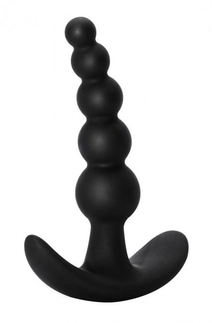 Чёрная анальная пробка Bubbles Anal Plug - 11,5 см., Lola toys