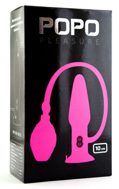 Розовая надувная вибровтулка POPO Pleasure - 10 см., POPO Pleasure
