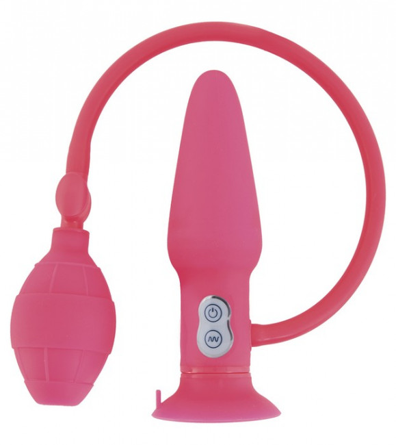 Розовая надувная вибровтулка POPO Pleasure - 10 см., POPO Pleasure