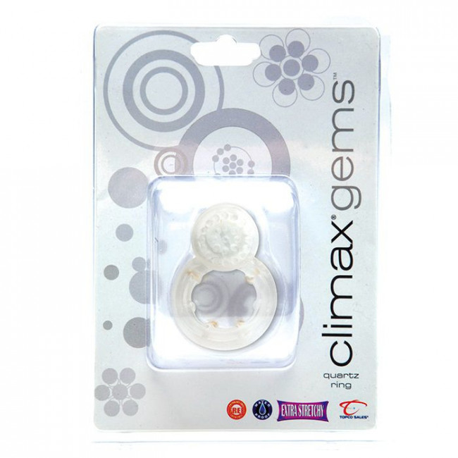 Эрекционное кольцо с вибрацией Climax Gems Quartz Ring, Topco Sales