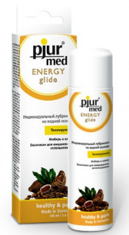 Тонизирующий натуральный лубрикант с имбирем и какао pjur MED Energy glide - 100 мл., Pjur