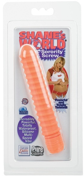 Ярко-оранжевый спиральный вибратор SORORITY SCREW, California Exotic Novelties Ярко-оранжевый спиральный вибратор SORORITY SCREW, California Exotic Novelties