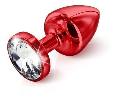 Красный алюминиевый анальный плаг ANNI round red T1 - 6 см., DIOGOL Красный алюминиевый анальный плаг ANNI round red T1 - 6 см., DIOGOL