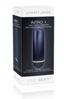 Синий вибромассажер Intro 1 Blue - 9,5 см., JimmyJane