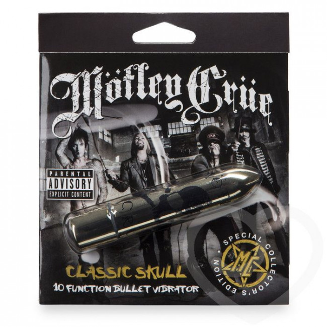 Золотистая вибропуля Motley Crue Classic Scull , Motley Crue