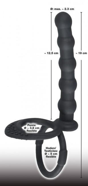 Насадка на пенис для двойного проникновения Cock & ball ring, Orion