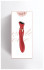 Красный вибратор с screen-touch управлением MIRACLE CHANCE - 21 см.