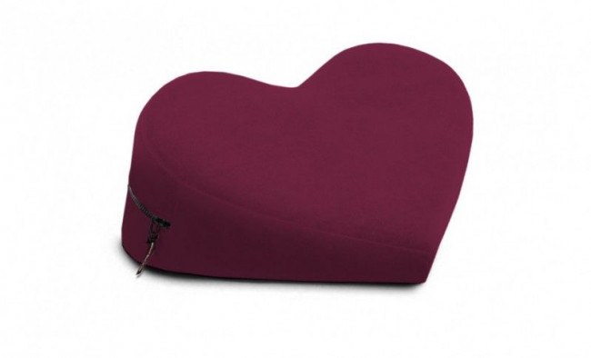 Бордовая подушка-сердце для любви Liberator SE Retail Heart Wedge, Liberator