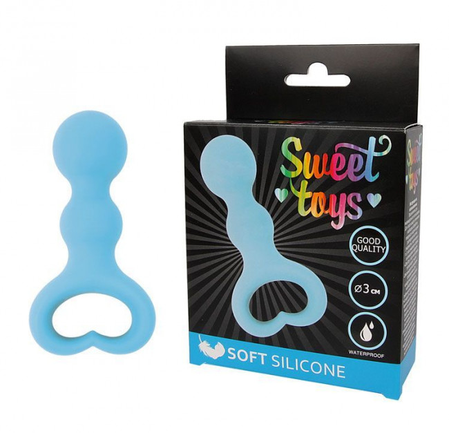 Голубая анальная втулка - 6,5 см., Bior toys Голубая анальная втулка - 6,5 см., Bior toys