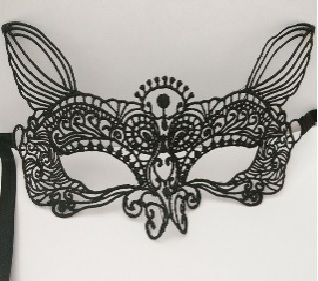 Кружевная маска "Дивная кошка", White Label