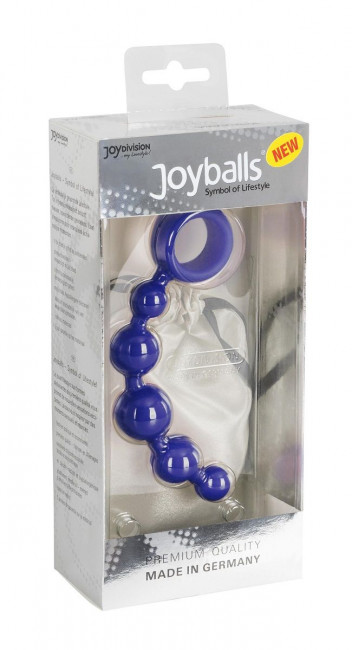 Малая анальная цепочка Joyballs Wave синего цвета - 17,5 см., Joy Division Малая анальная цепочка Joyballs Wave синего цвета - 17,5 см., Joy Division