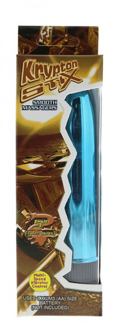 Голубой гладкий вибромассажёр KRYPTON STIX 5 MASSAGER M/S BLUE - 12,7 см., NMC Голубой гладкий вибромассажёр KRYPTON STIX 5 MASSAGER M/S BLUE - 12,7 см., NMC