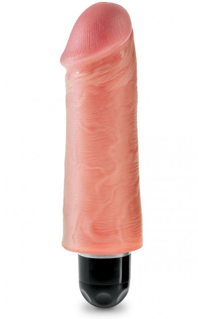 Телесный вибратор-реалистик 5" Vibrating Stiffy - 16,5 см., Pipedream