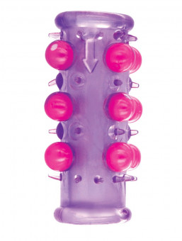 Фиолетовая насадка Silicone Lil' Pearl Pleasure Sleeve, Pipedream