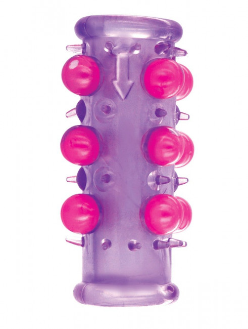 Фиолетовая насадка Silicone Lil' Pearl Pleasure Sleeve, Pipedream