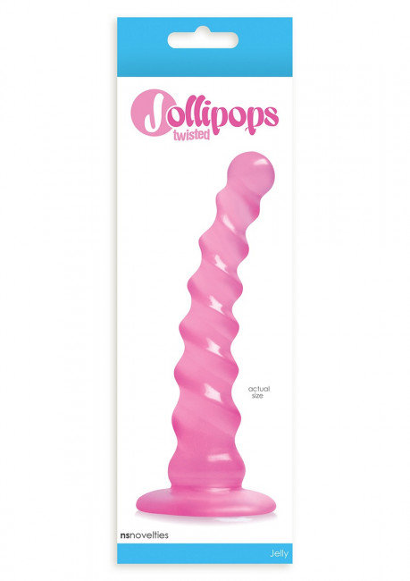 Рифленый розовый анальный стимулятор Jollipops, NS Novelties Рифленый розовый анальный стимулятор Jollipops, NS Novelties