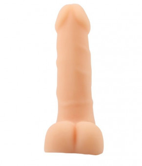 Телесный фаллоимитатор с мошонкой Flexible Cock No.01 - 16,4 см., Chisa