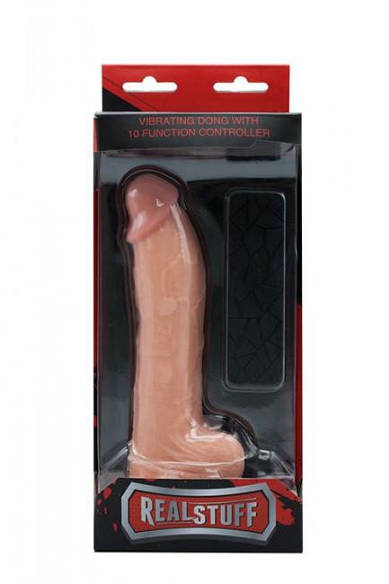 Телесный вибратор-реалистик на присоске REALSTUFF 6.5INCH VIBRATOR - 17 см., Dream Toys