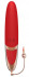 Красный вибромассажер DYSIS BRIGHT - 12,6 см.