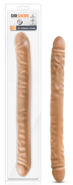 Телесный двусторонний фаллоимитатор 18 inch Double Dildo - 45,7 см.