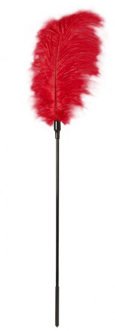 Стек с большим красным пером Large Feather Tickler - 65 см., Blush Novelties