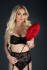 Стек с большим красным пером Large Feather Tickler - 65 см., Blush Novelties