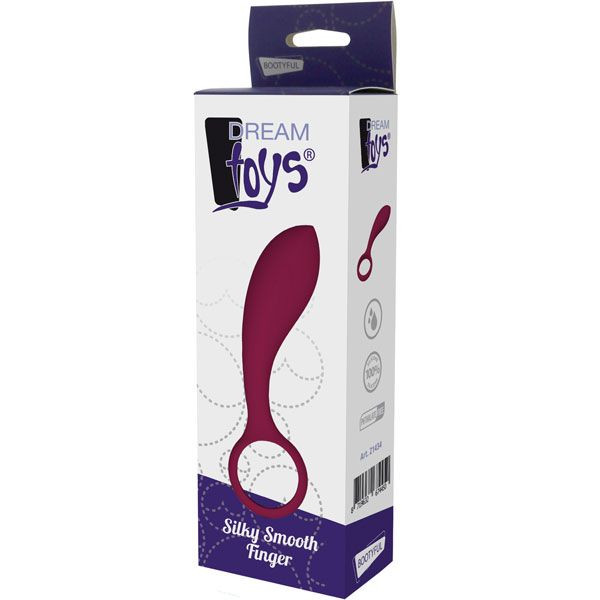 Красная гибкая анальная пробка SILKY SMOOTH FINGER - 14,5 см., Dream Toys Красная гибкая анальная пробка SILKY SMOOTH FINGER - 14,5 см., Dream Toys
