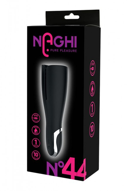 Черный мастурбатор NAGHI NO.44 RECHARGEABLE MASTURBATOR