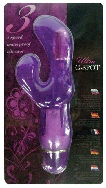 Фиолетовый вибратор для точки G ULTRA G-SPOT - 15 см., Seven Creations