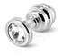Серебристый анальный плаг с винтовым рельефом ANNI Ano silver plated T1 - 6 см., DIOGOL