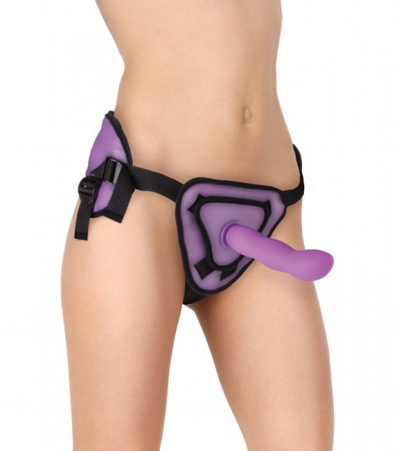 Фиолетовый страпон Deluxe Silicone Strap On 8 Inch с волнистой насадкой - 20,5 см., Shots Media BV Фиолетовый страпон Deluxe Silicone Strap On 8 Inch с волнистой насадкой - 20,5 см., Shots Media BV