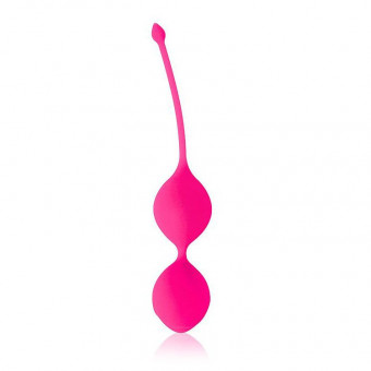 Розовые вагинальные шарики Cosmo с хвостиком, Bior toys