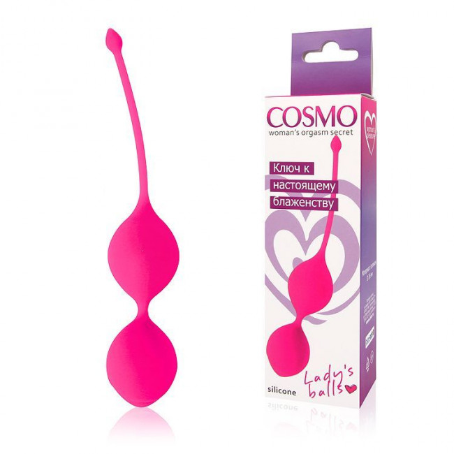 Розовые вагинальные шарики Cosmo с хвостиком, Bior toys Розовые вагинальные шарики Cosmo с хвостиком, Bior toys
