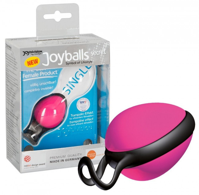Розовый вагинальный шарик со смещенным центром тяжести Joyballs Secret, Joy Division Розовый вагинальный шарик со смещенным центром тяжести Joyballs Secret, Joy Division