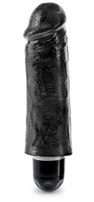 Чёрный вибратор-реалистик 5" Vibrating Stiffy - 16,5 см., Pipedream Чёрный вибратор-реалистик 5" Vibrating Stiffy - 16,5 см., Pipedream