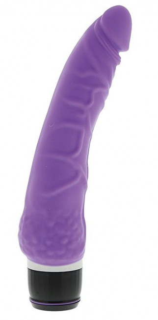 Фиолетовый вибратор-реалистик PURRFECT SILICONE CLASSIC 7.1INCH PURPLE - 18 см., Dream Toys