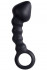 Чёрный анальный стимулятор с кольцом HEAD INVADER - 13 см., Dream Toys
