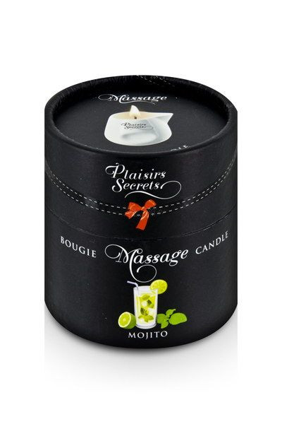 Массажная свеча с ароматом мохито Bougie de Massage Mojito - 80 мл., Plaisir Secret