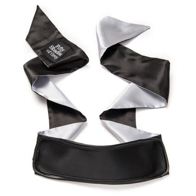 Черно-серая повязка на глаза Satin Deluxe Blindfold, Fifty Shades of Grey