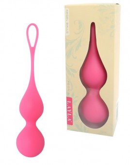 Матовые розовые вагинальные шарики Кегеля Layla Peonia, Seven Creations