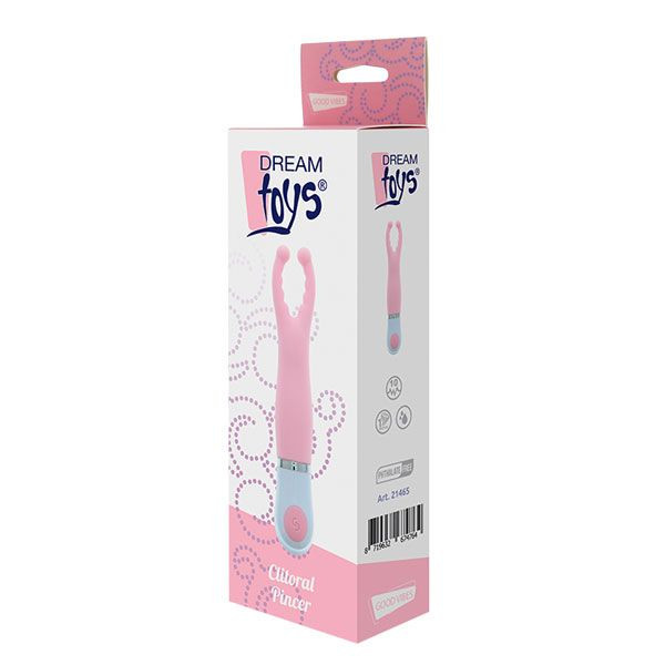 Розовый вибростимулятор клитора CLITORAL PINCER, Dream Toys