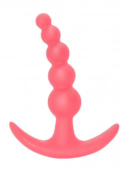 Розовая анальная пробка Bubbles Anal Plug - 11,5 см., Lola toys