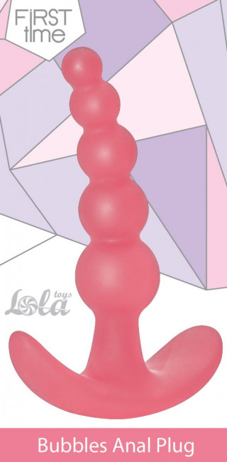 Розовая анальная пробка Bubbles Anal Plug - 11,5 см., Lola toys Розовая анальная пробка Bubbles Anal Plug - 11,5 см., Lola toys
